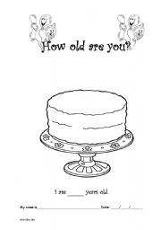 English Worksheet: How old are you?