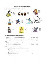 English Worksheet: English Practice  Simple Present