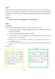 English worksheet: the character of the jew in English Literature lesson plan part 7