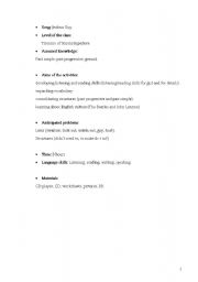 Jealous Guy by J.Lennon lesson plan + worksheets