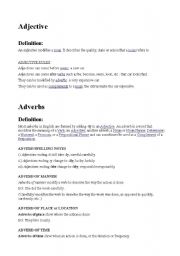 English Worksheet: adjectives and adverbs