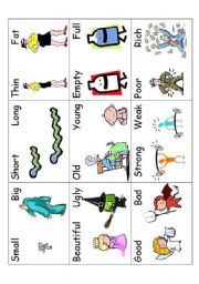 English Worksheet: adjectives