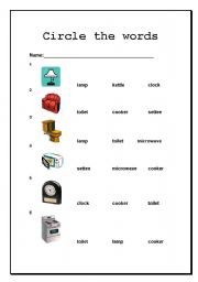 English Worksheet: Household Furniture