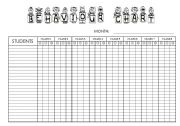 English Worksheet: Behaviour Chart