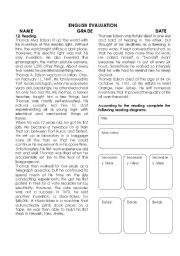 English Worksheet: Reading