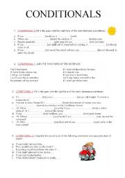 English Worksheet: Conditional 0, 1,2 and 3