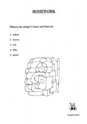 English worksheet: The colours