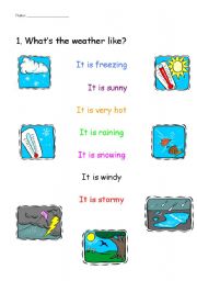 English Worksheet: weather