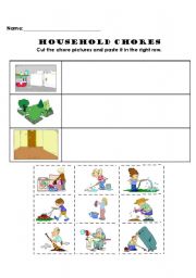 English Worksheet: HOUSEHOLD CHORES