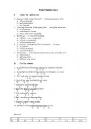 English Worksheet: test in passive