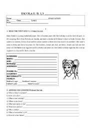 English Worksheet: Test