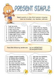 English Worksheet: Present Simple Tense