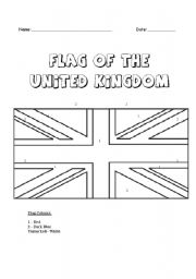 English Worksheet: The flag of the UK