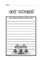 English worksheet: My House