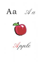 English Worksheet: Alphabet flash-cards from A to L