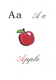 English worksheet: Alphabet flash-cards from A to L