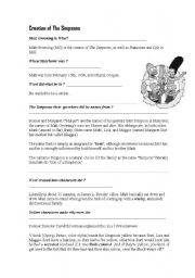 English Worksheet: Creation of 