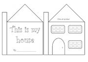 English Worksheet: MY HOUSE (mini book)