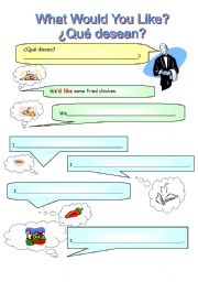 English Worksheet: What would you like?