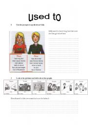 English Worksheet: used to