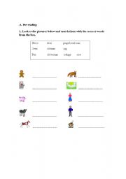 English worksheet: VOCABULARY