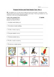 Present Perfect Test, Part 1