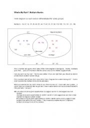 English worksheet: Multiple murder square numbers