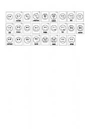 English Worksheet: faces showing feelings