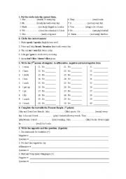 English Worksheet: Simple present