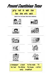 English Worksheet: Present Continious Tense