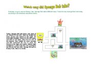 English Worksheet: Sponge Bob�s way to work