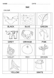 English Worksheet: colors