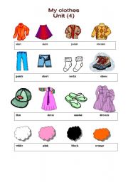 English Worksheet: clothes