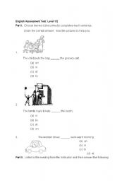 English Worksheet: Quick grammar assessment
