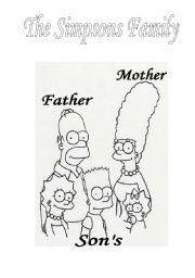 English worksheet: The Simpsons family