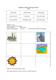 English worksheet: nature