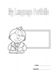 English Worksheet: My Language portfolio - boy