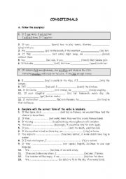 English Worksheet: Conditionals