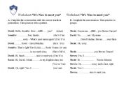 English worksheet: pronouns and verb to be