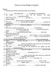 English Worksheet: Grammar-Cloze text