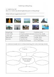 English Worksheet: Travelling in Hong Kong