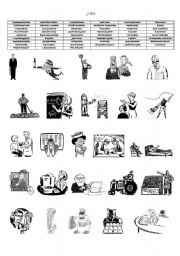 English Worksheet: JOBS : MATCHING EXERCISE (PART 1/3)