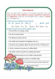 English Worksheet: Parts of Speech