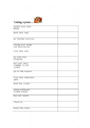 English Worksheet: Taking a Plane