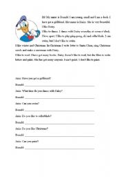 English Worksheet: Donald Duck