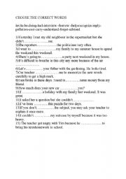 English Worksheet: word study