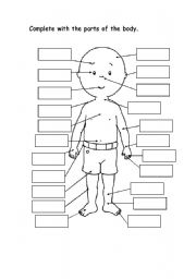 English Worksheet: Parts of the body.