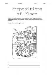 Prepositions of Place