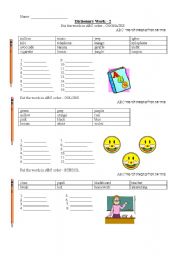 English Worksheet: ABC order