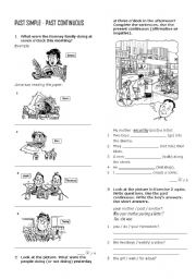 English Worksheet: Past simple and past continuous